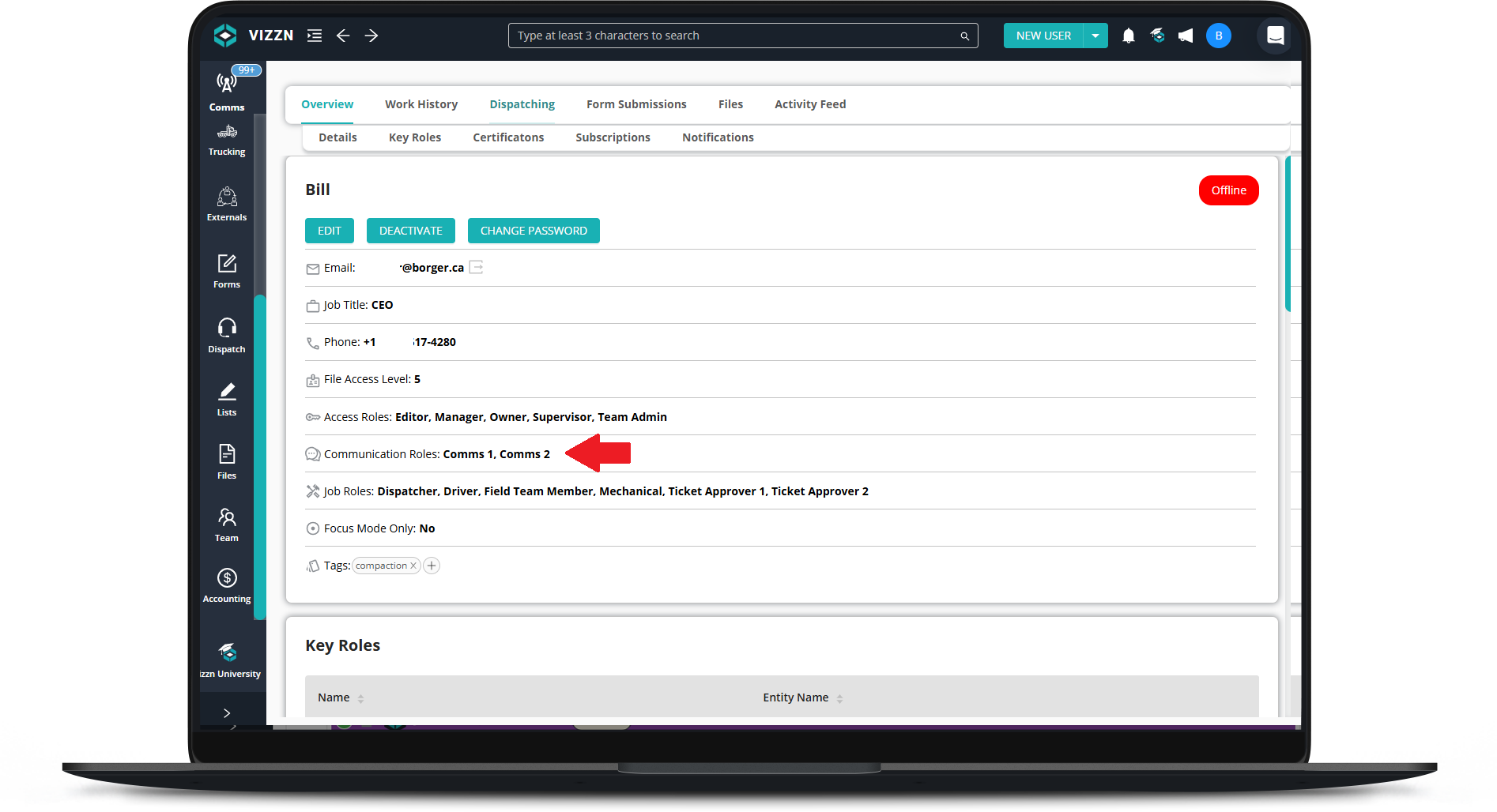 Screenshot of Vizzn application
