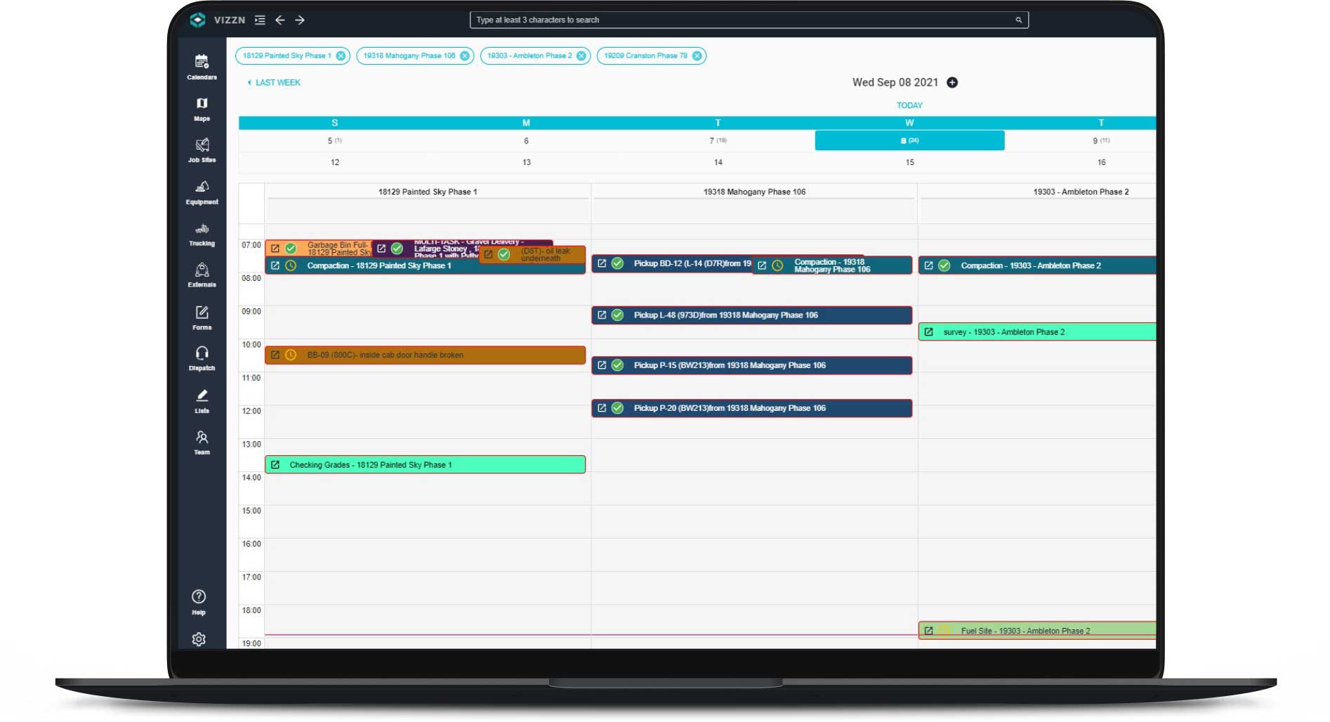 Screenshot of Vizzn application